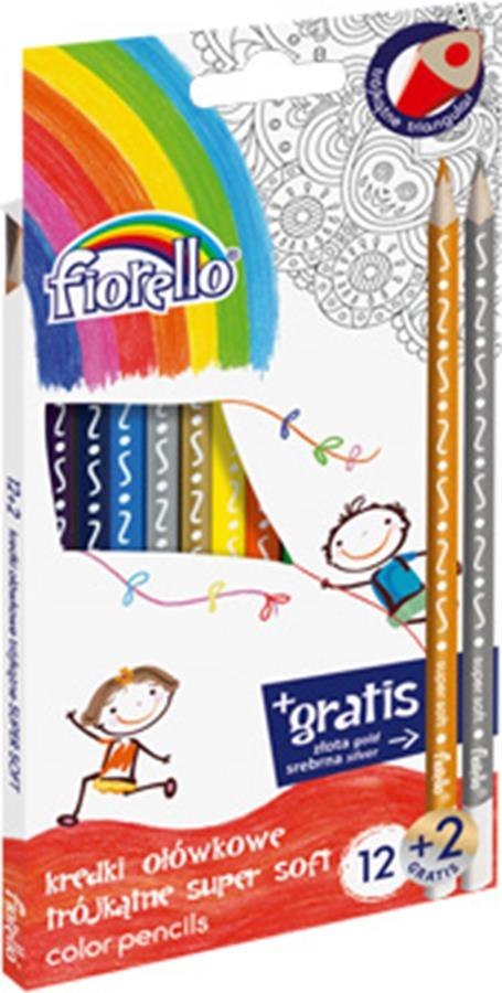 TRIANGULAR PENCILS FIORELLO SUPER SOFT 12 2 COL.